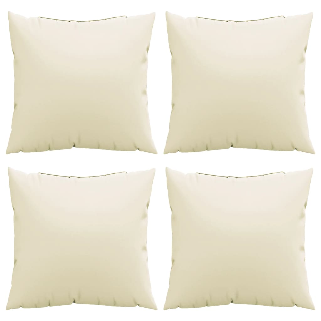 vidaXL Perne de canapea, 4 buc., crem, 60x60 cm, textil