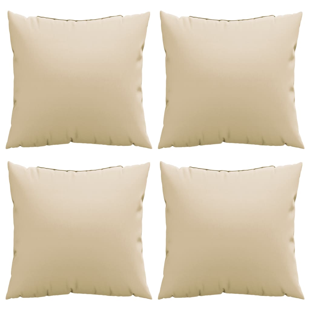 vidaXL Perne de canapea, 4 buc., beige, 60x60 cm, textil vidaXL Perne de canapea, 4 buc., beige, 60x60 cm, textil