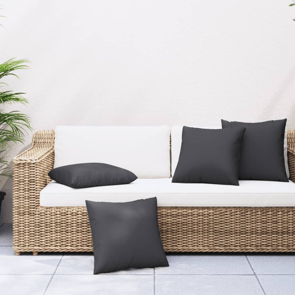 vidaXL Perne de canapea, 4 buc., negru, 60x60 cm, textil vidaXL Perne de canapea, 4 buc., negru, 60x60 cm, textil