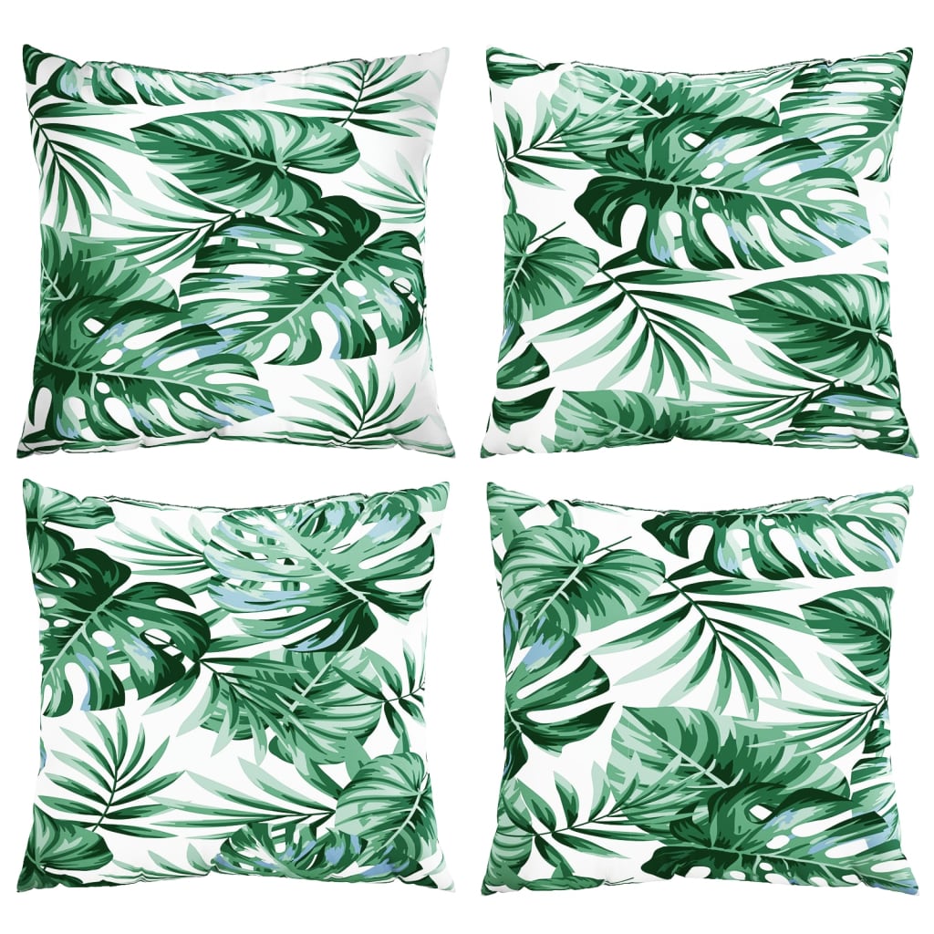 vidaXL Perne de canapea, 4 buc., model frunze, 60x60 cm, textil vidaXL Perne de canapea, 4 buc., model frunze, 60x60 cm, textil