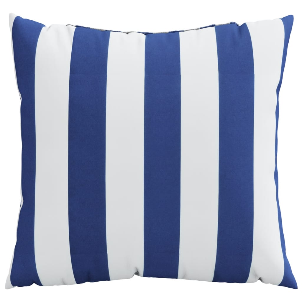 vidaXL Perne decorative, 4 buc., dungi albastru&alb, 60x60 cm, textil