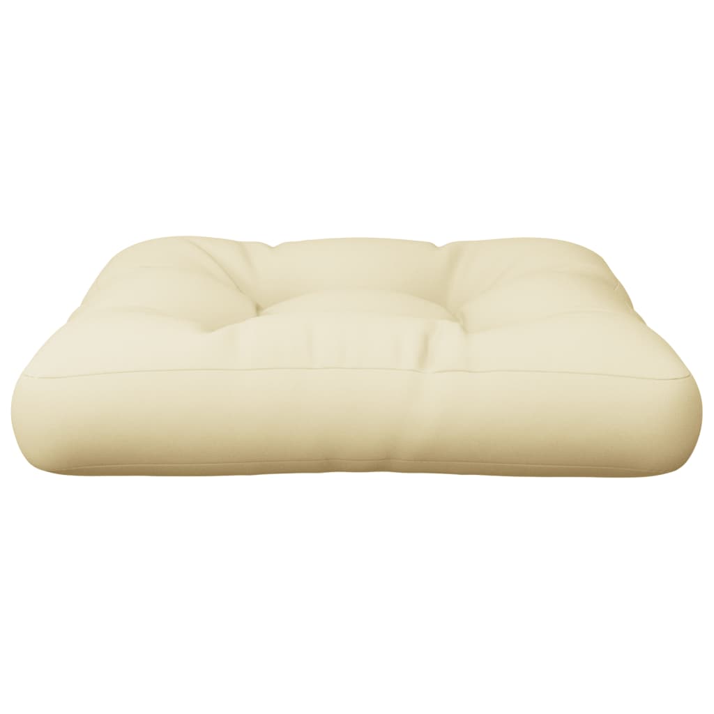 vidaXL Pernă de paleți, crem, 60x60x12 cm, material textil vidaXL Pernă de paleți, crem, 60x60x12 cm, material textil