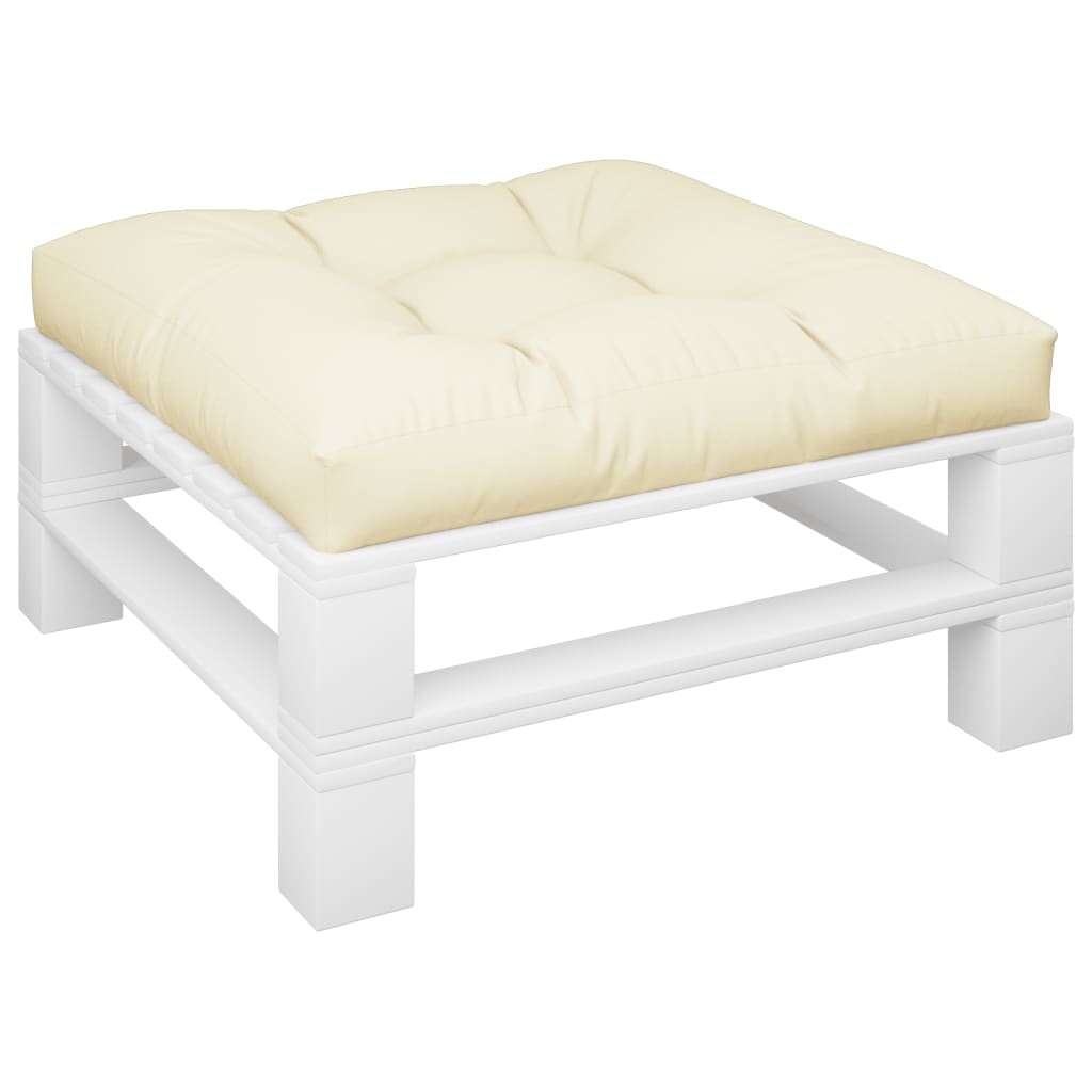 vidaXL Pernă pentru paleți, crem, 80x80x12 cm, material textil