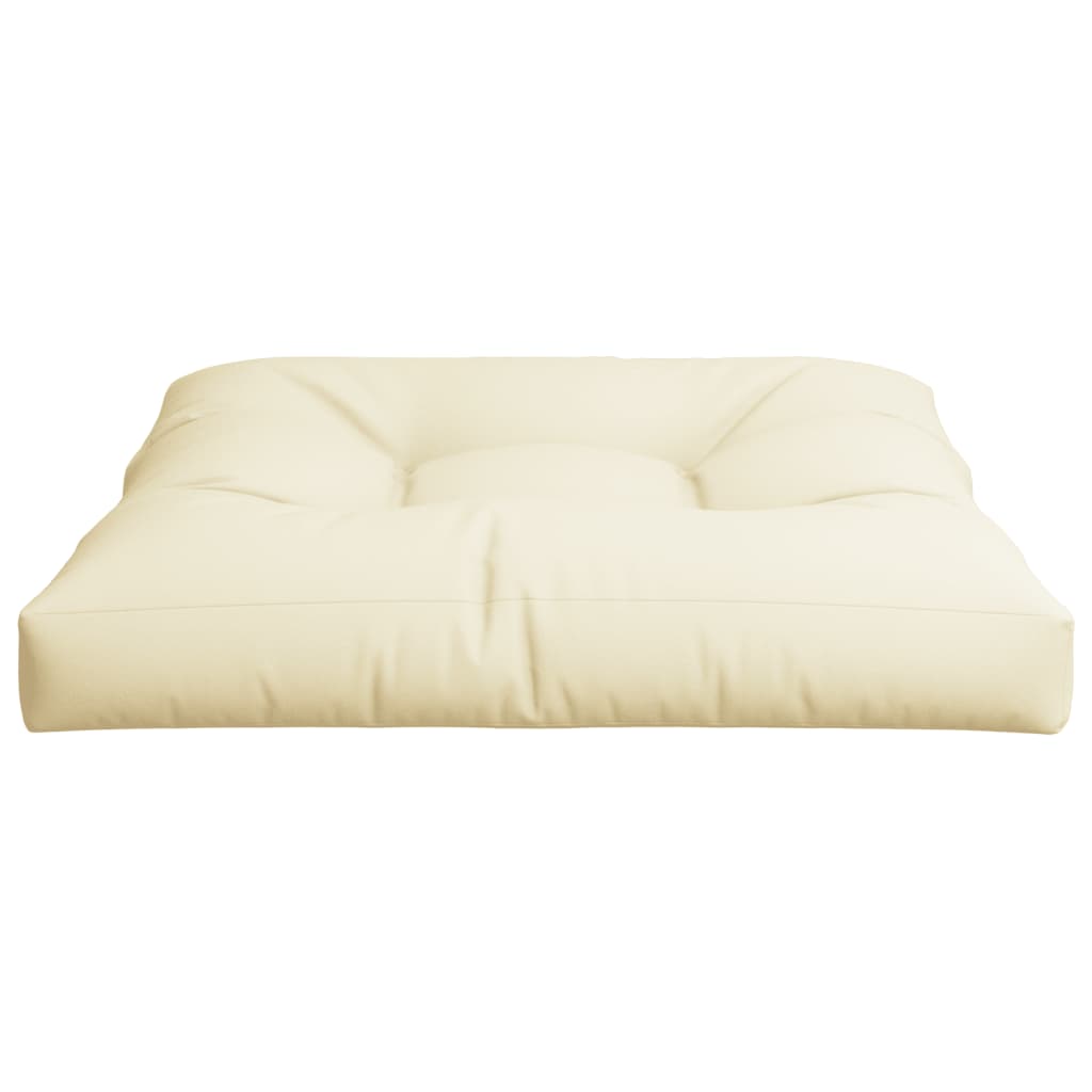 vidaXL Pernă pentru paleți, crem, 80x80x12 cm, material textil