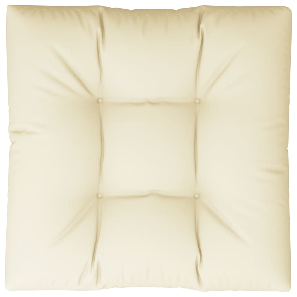 vidaXL Pernă pentru paleți, crem, 80x80x12 cm, material textil