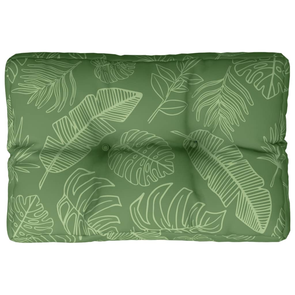 vidaXL Pernă de paleți, model frunze, 50x40x12 cm, textil