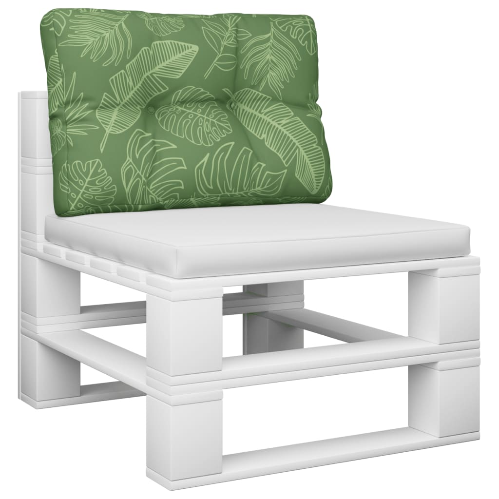 vidaXL Pernă de paleți, model frunze, 50x40x12 cm, textil