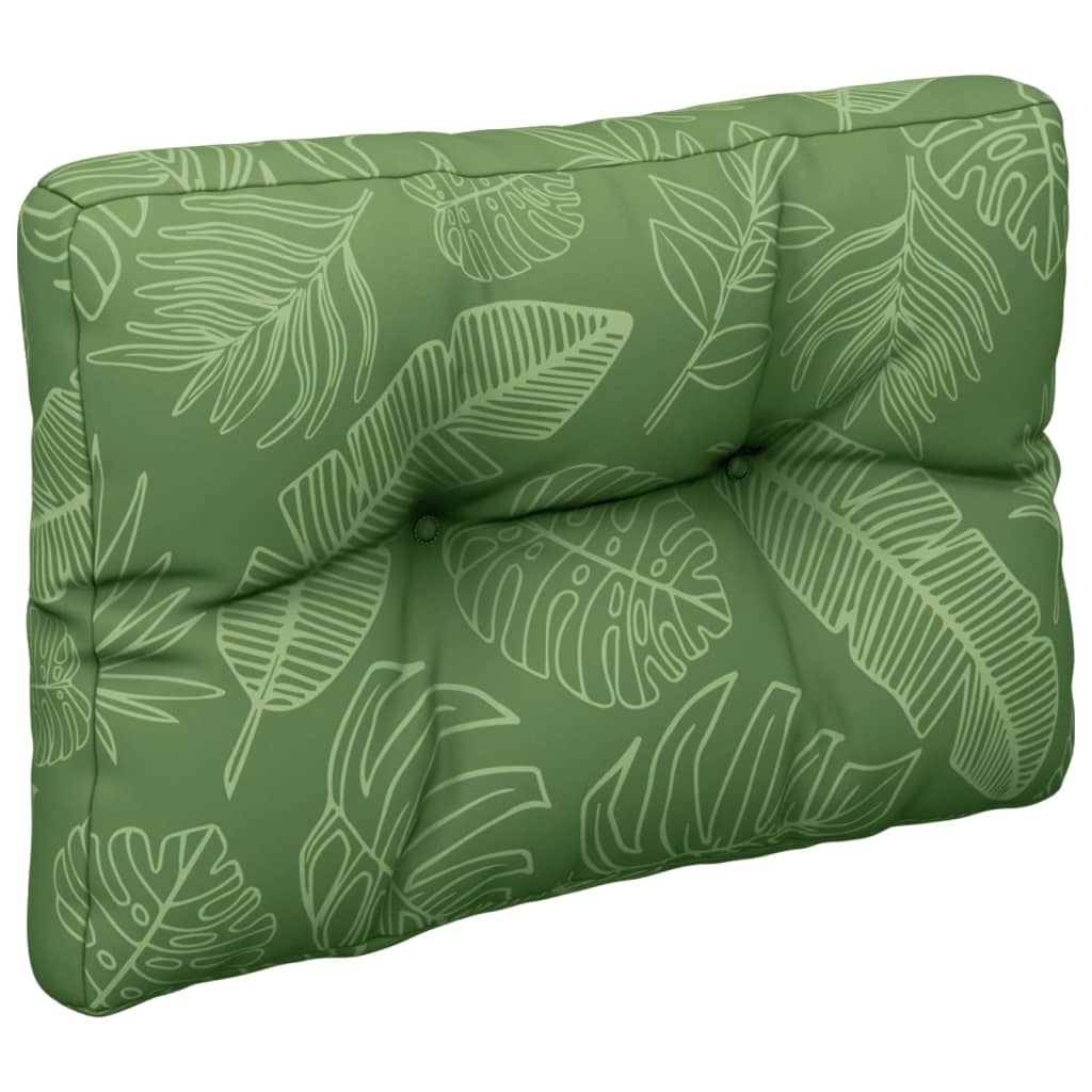 vidaXL Pernă de paleți, model frunze, 50x40x12 cm, textil