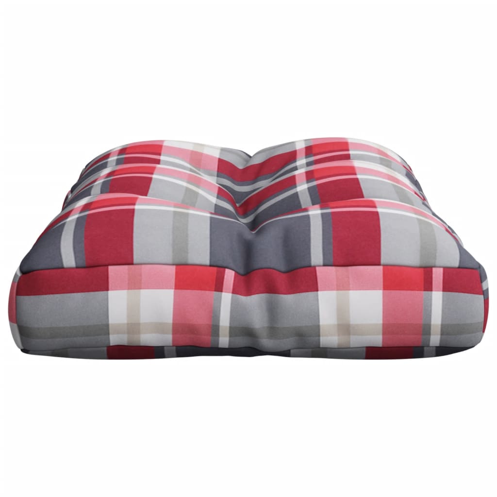 vidaXL Pernă de paleți, roșu carouri, 60x40x12 cm, material textil vidaXL Pernă de paleți, roșu carouri, 60x40x12 cm, material textil