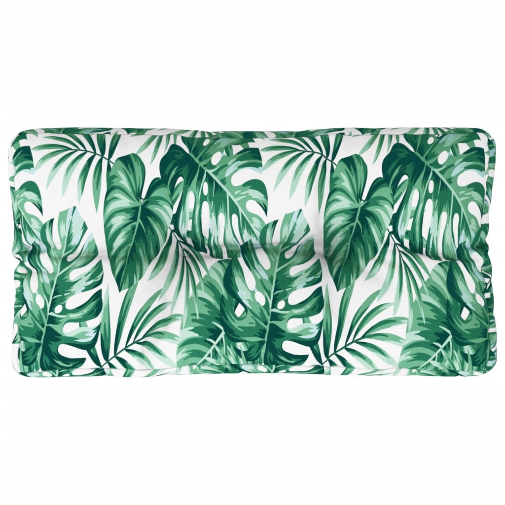 vidaXL Pernă de paleți, model frunze, 70x40x12 cm, textil