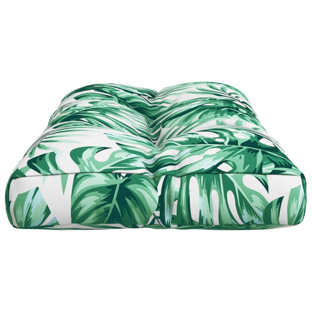 vidaXL Pernă de paleți, model frunze, 70x40x12 cm, textil