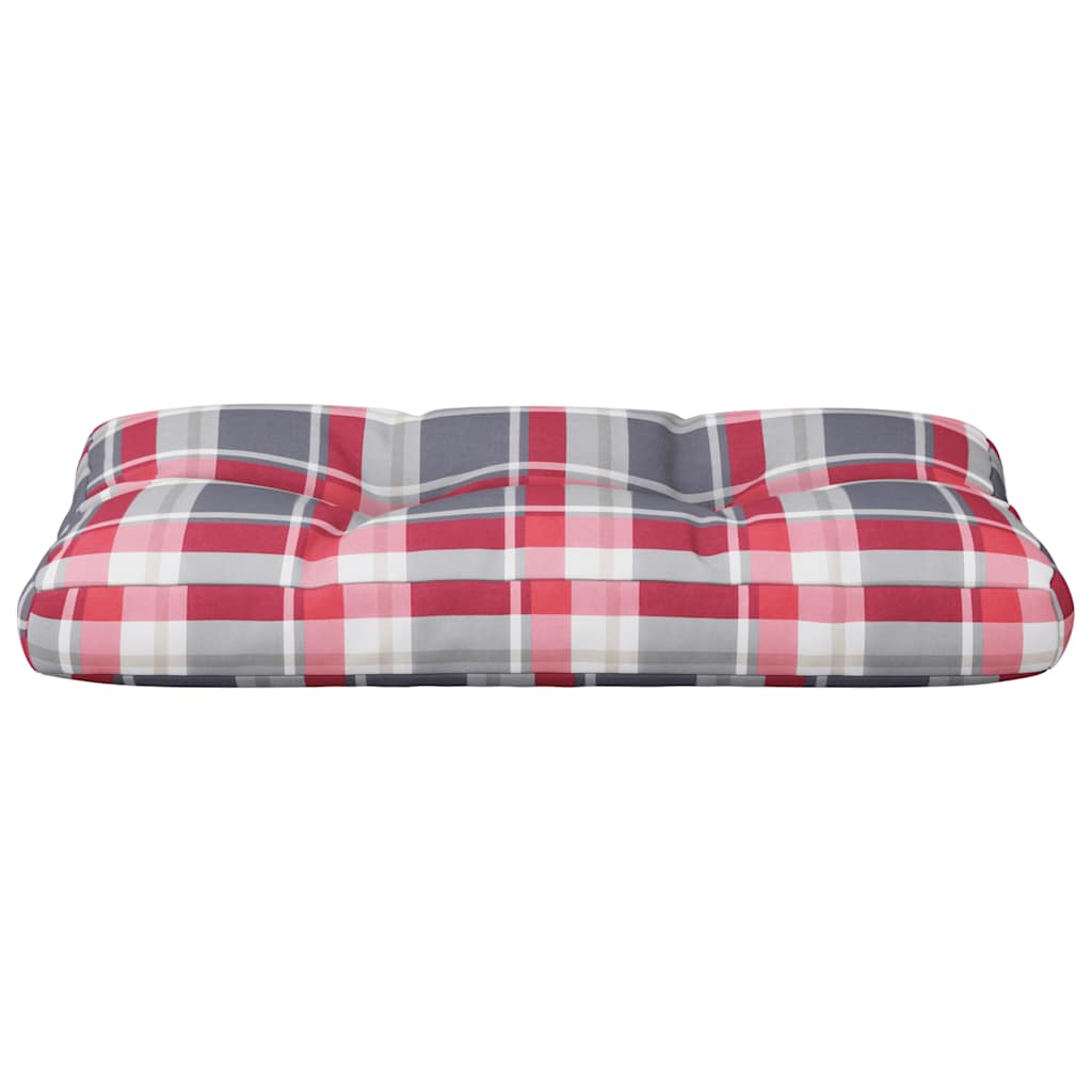 vidaXL Pernă de paleți, roșu carouri, 70x40x12 cm, material textil vidaXL Pernă de paleți, roșu carouri, 70x40x12 cm, material textil