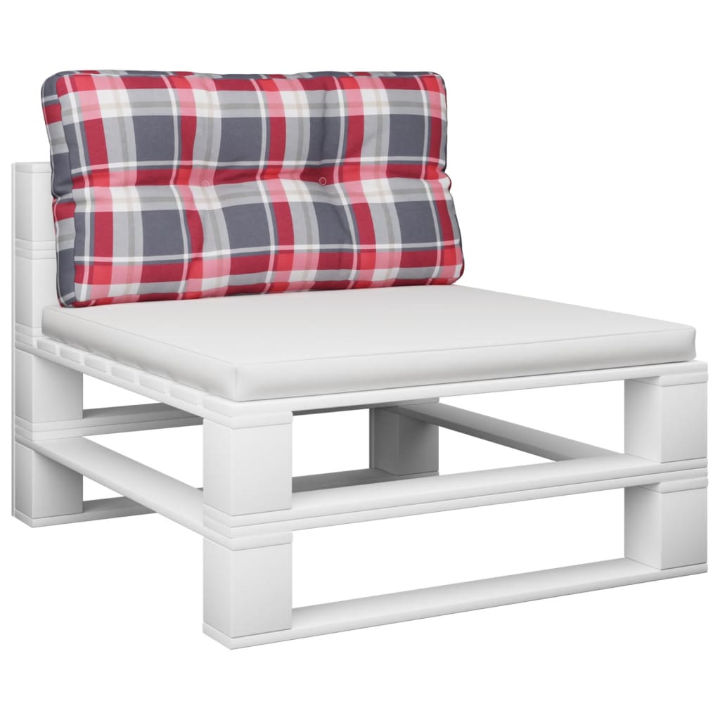 vidaXL Pernă de paleți, roșu carouri, 80x40x12 cm, material textil vidaXL Pernă de paleți, roșu carouri, 80x40x12 cm, material textil
