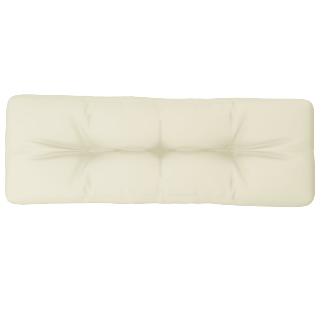 vidaXL Pernă de paleți, crem, 120x40x12 cm, material textil vidaXL Pernă de paleți, crem, 120x40x12 cm, material textil