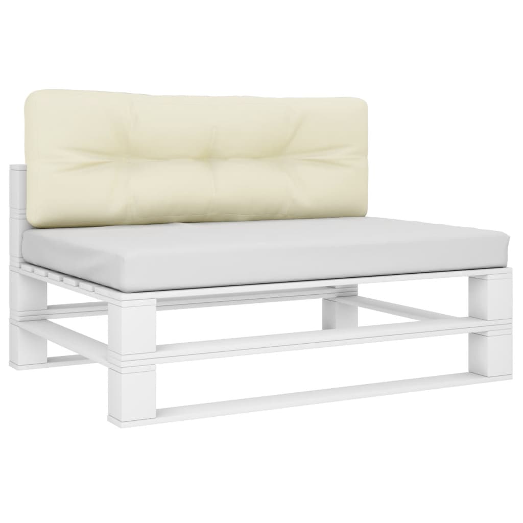 vidaXL Pernă de paleți, crem, 120x40x12 cm, material textil vidaXL Pernă de paleți, crem, 120x40x12 cm, material textil