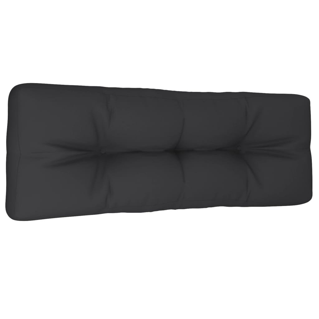 vidaXL Pernă de paleți, negru, 120x40x12 cm, material textil