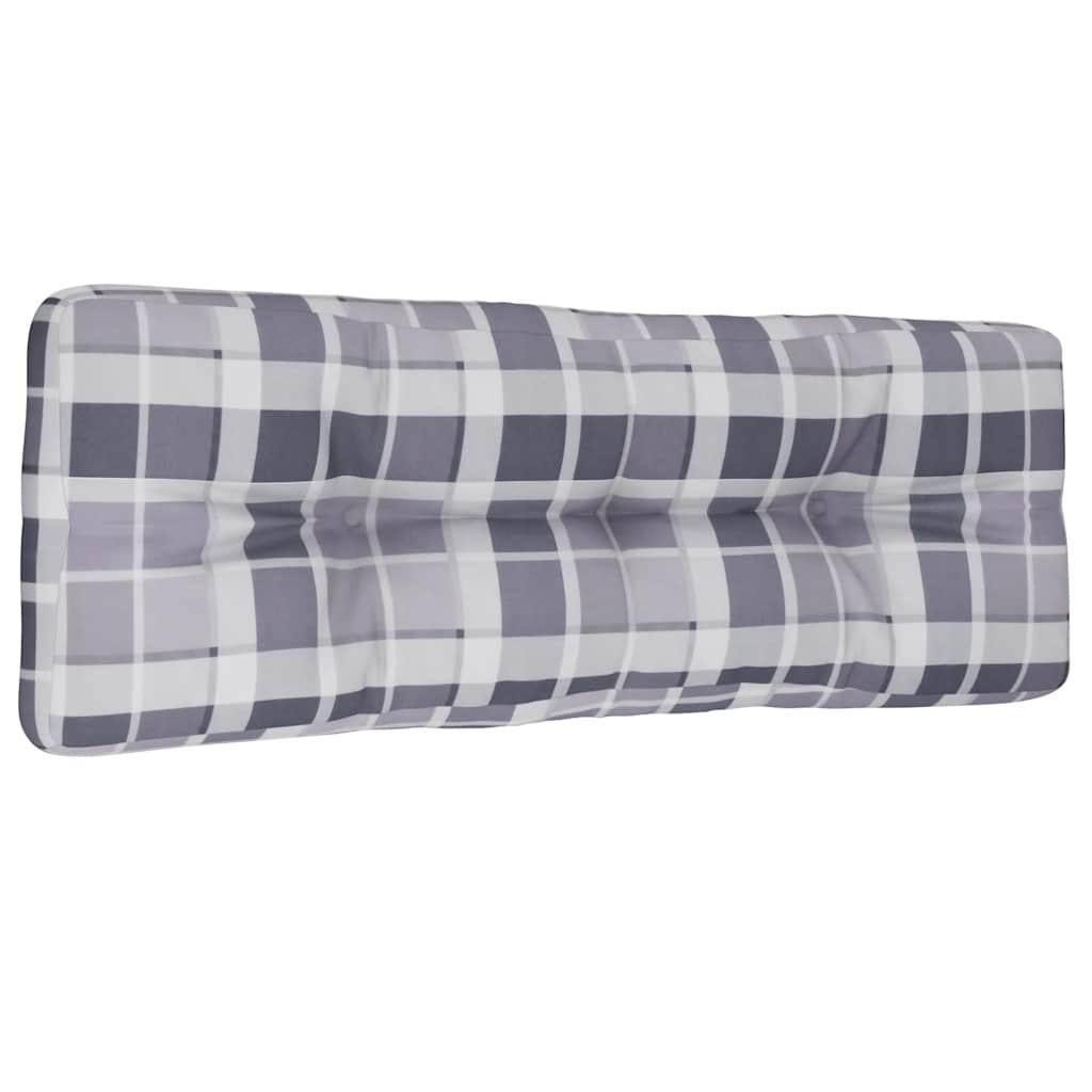 vidaXL Pernă de paleți, gri carouri, 120x40x12 cm, material textil vidaXL Pernă de paleți, gri carouri, 120x40x12 cm, material textil