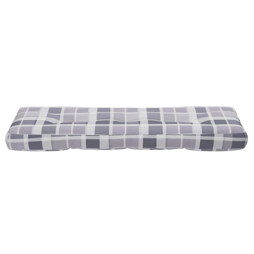 vidaXL Pernă de paleți, gri carouri, 120x40x12 cm, material textil vidaXL Pernă de paleți, gri carouri, 120x40x12 cm, material textil
