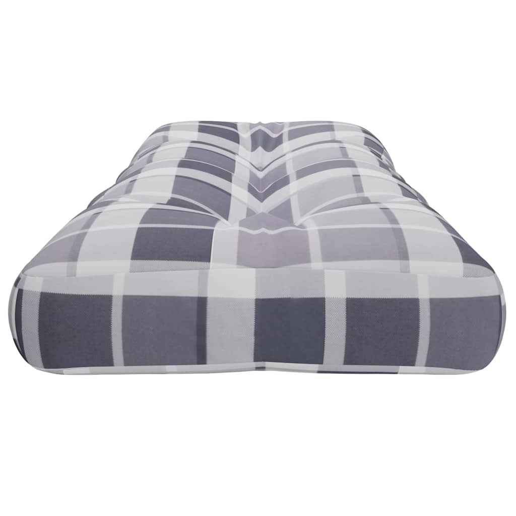 vidaXL Pernă de paleți, gri carouri, 120x40x12 cm, material textil vidaXL Pernă de paleți, gri carouri, 120x40x12 cm, material textil