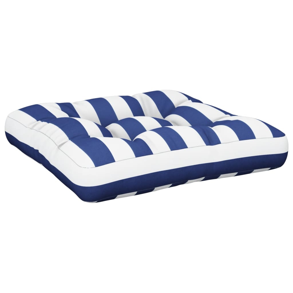 vidaXL Perne de paleți, 2 buc., dungi albastre și albe, textil vidaXL Perne de paleți, 2 buc., dungi albastre și albe, textil
