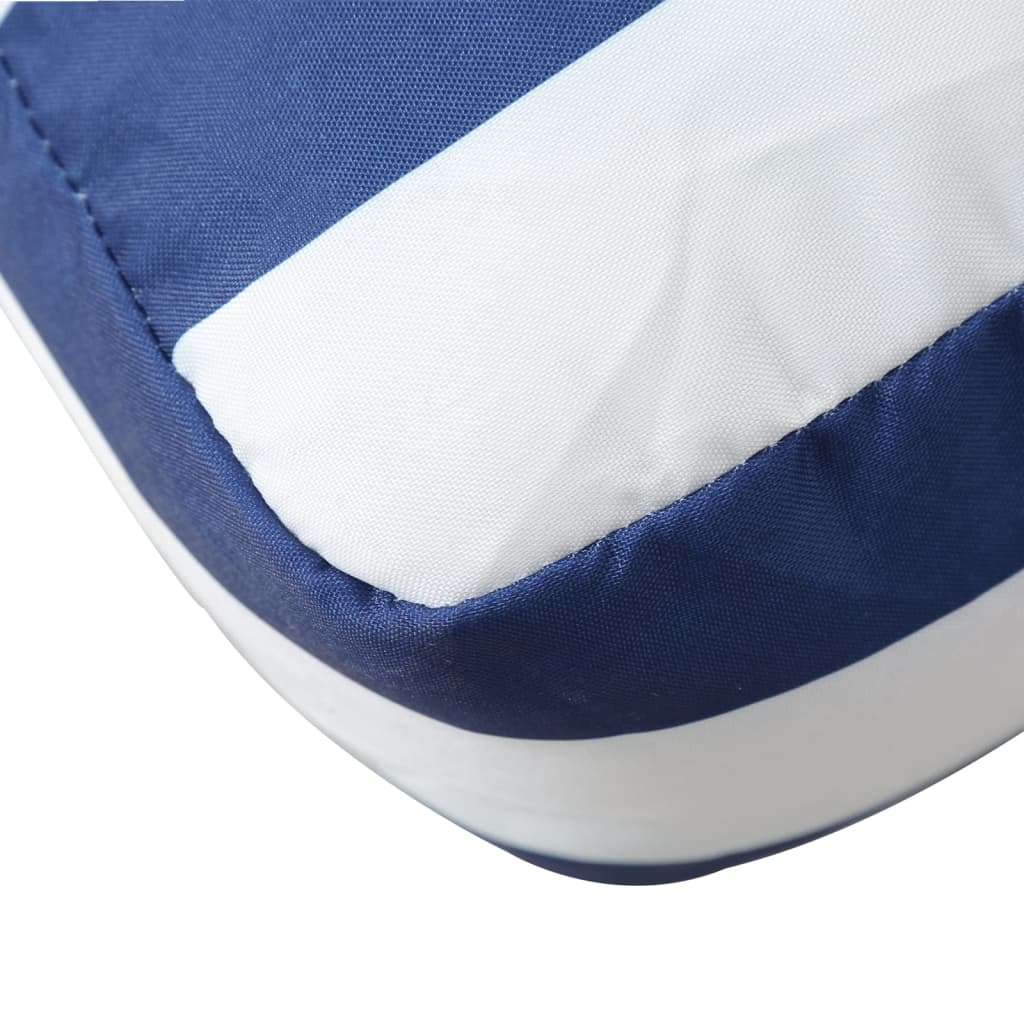 vidaXL Perne de paleți, 2 buc., dungi albastre și albe, textil vidaXL Perne de paleți, 2 buc., dungi albastre și albe, textil