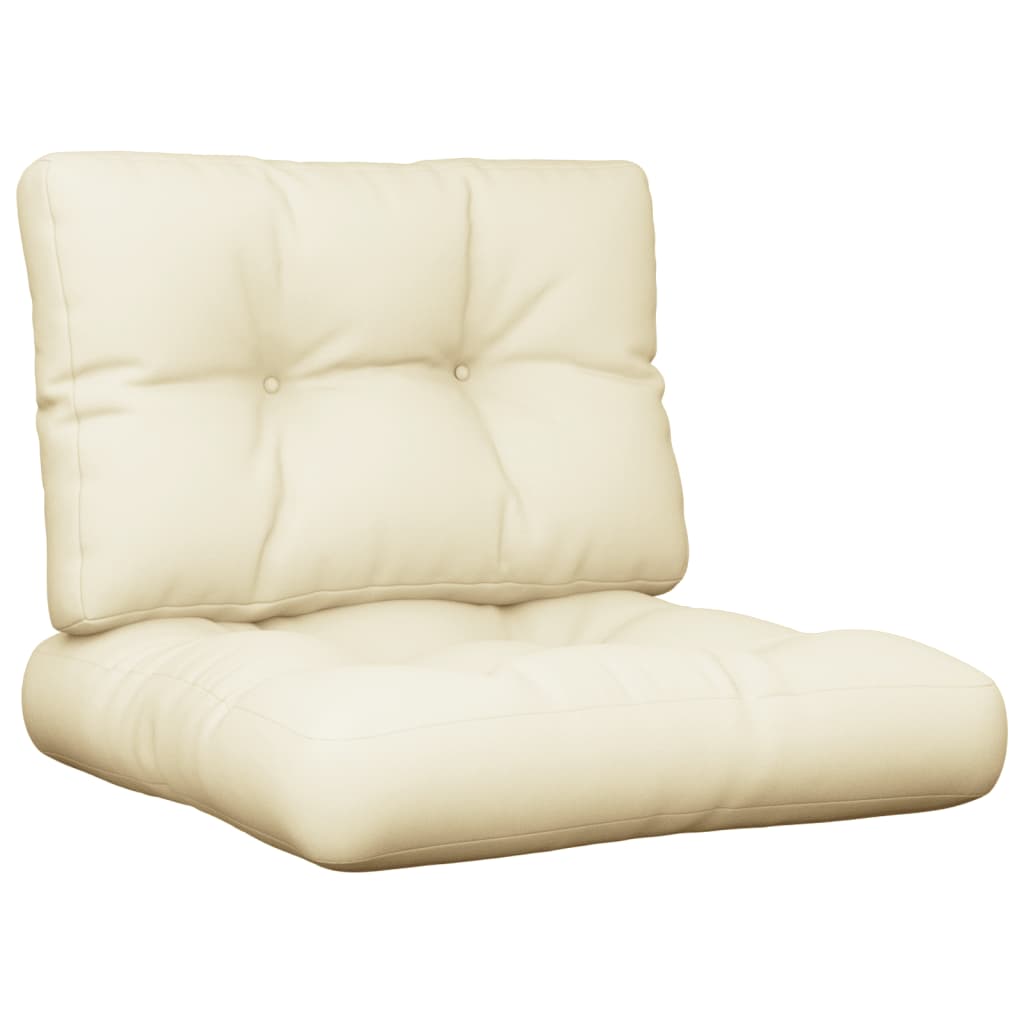 vidaXL Perne de paleți, 2 buc., crem, material textil