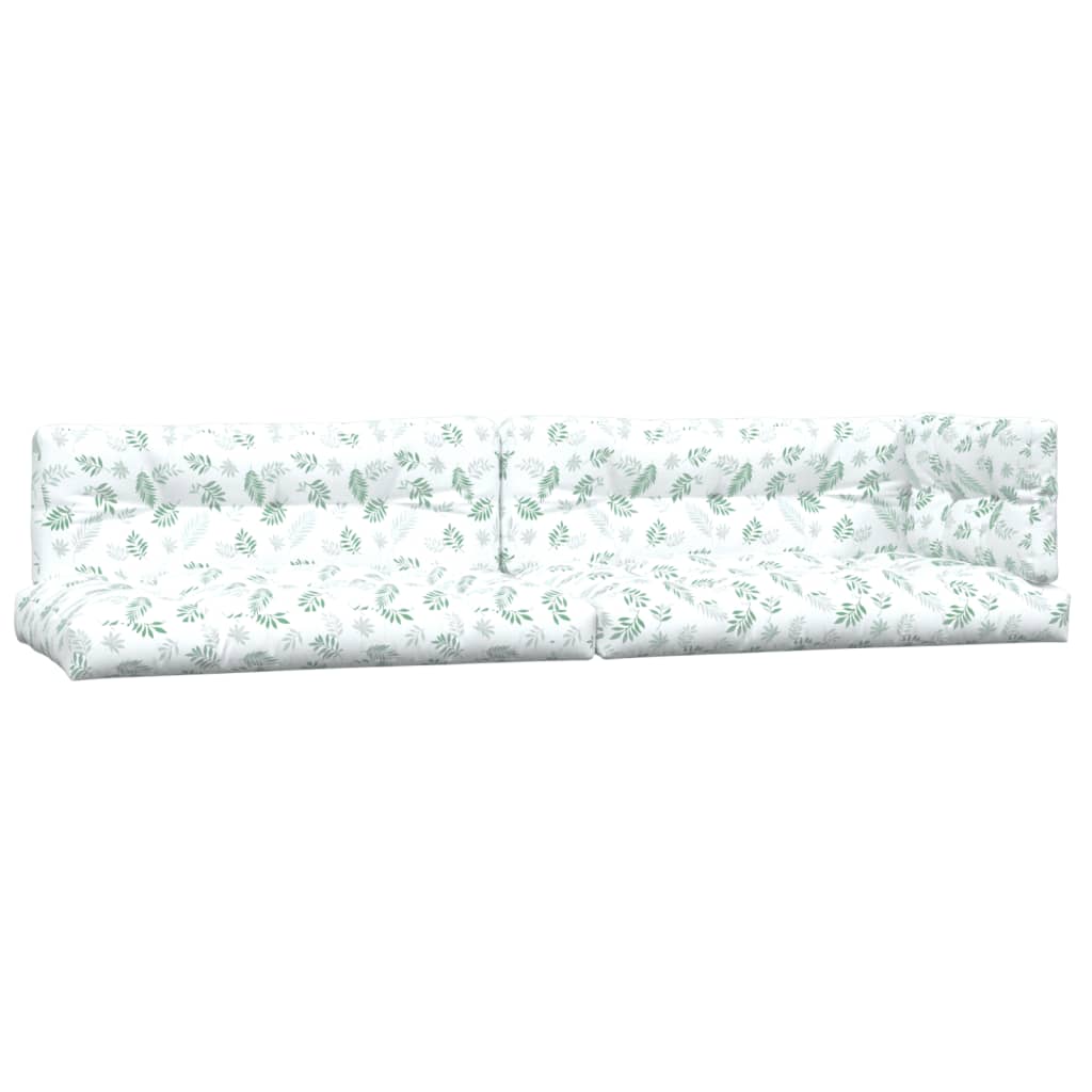 vidaXL Perne de paleți, 5 buc., model cu frunze textil vidaXL Perne de paleți, 5 buc., model cu frunze textil