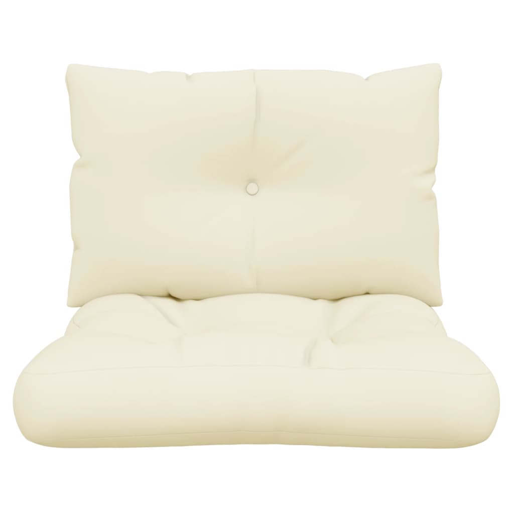 vidaXL Perne de paleți, 2 buc., crem, material textil