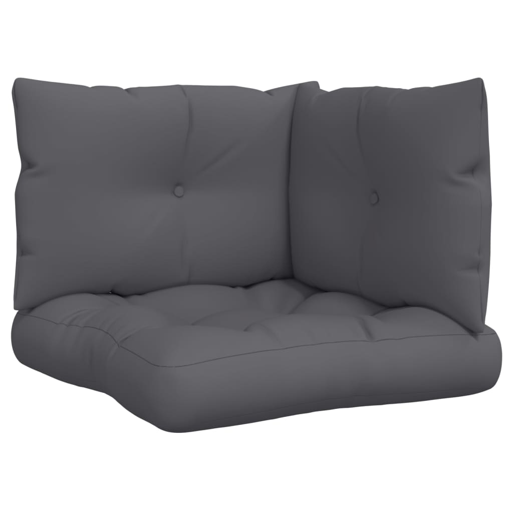 vidaXL Perne de paleți, 3 buc., antracit, material textil