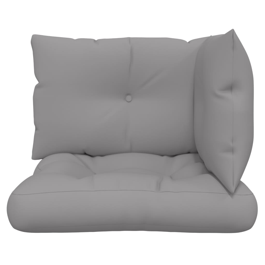 vidaXL Perne de paleți, 3 buc., gri, material textil