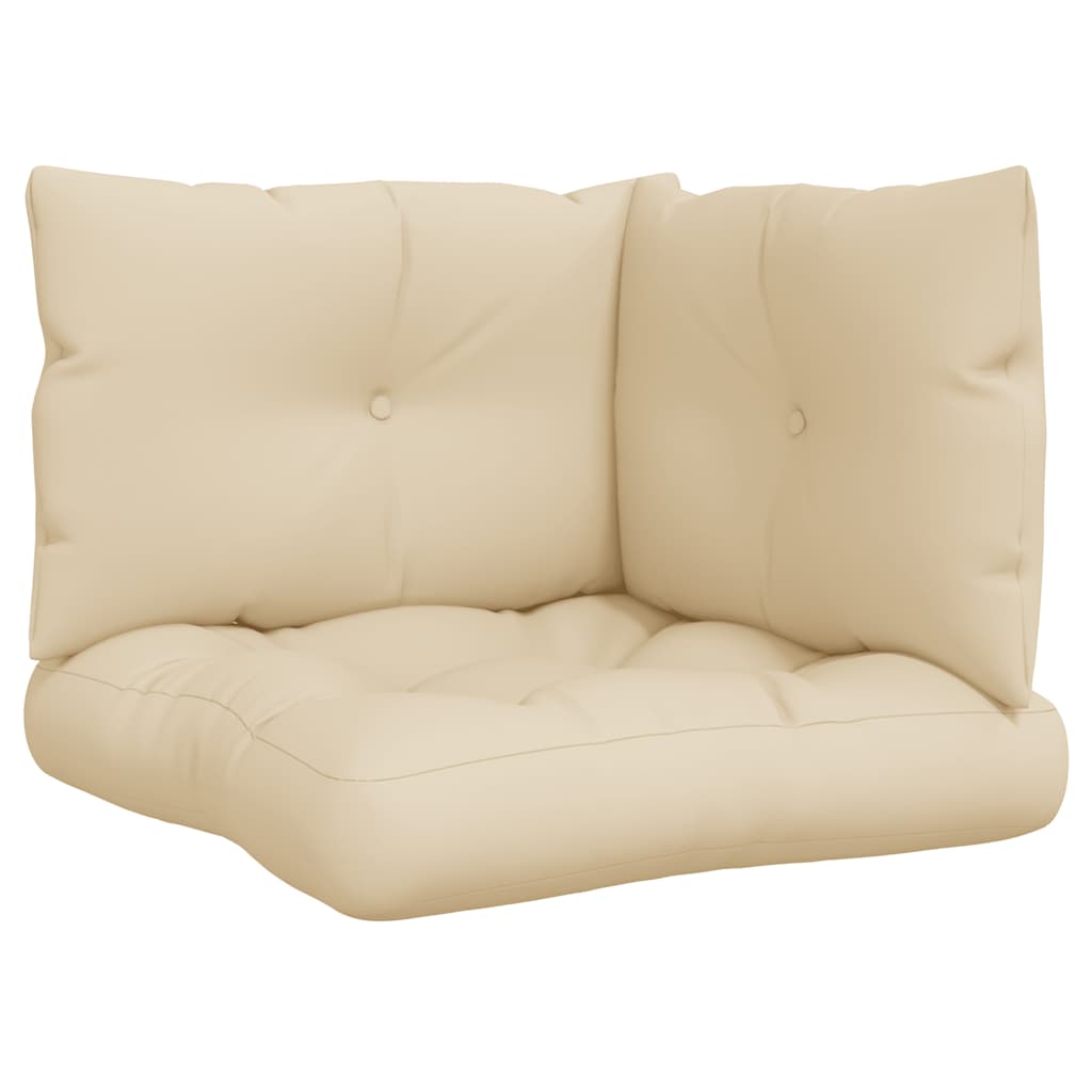 vidaXL Perne de paleți, 3 buc., bej, material textil