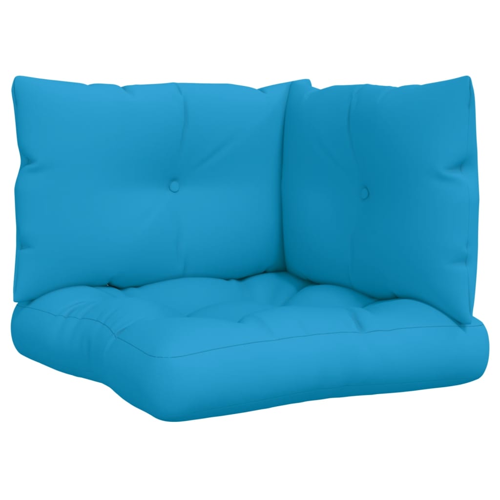 vidaXL Perne de paleți, 3 buc, albastru, material textil