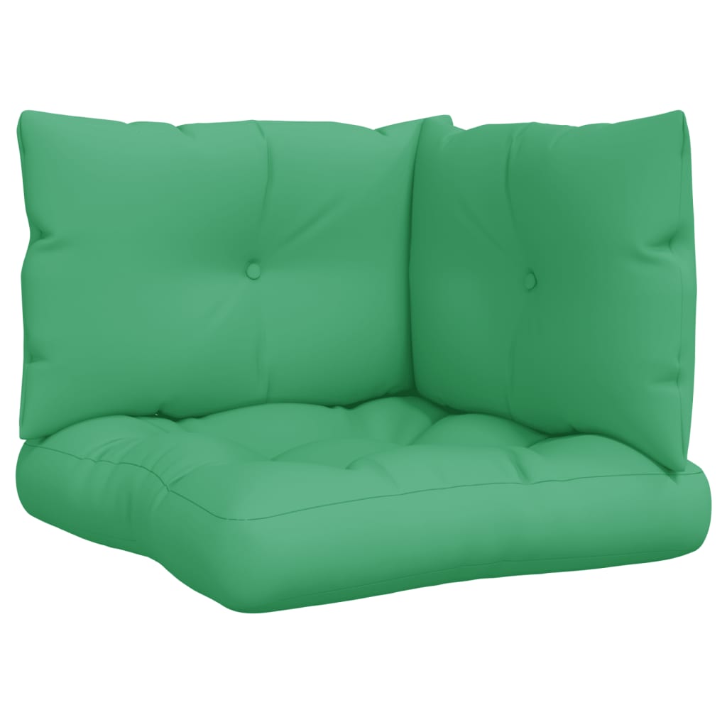vidaXL Perne de paleți, 3 buc, verde, material textil