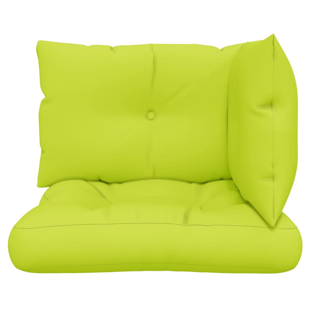 vidaXL Perne de paleți, 3 buc, verde aprins, material textil