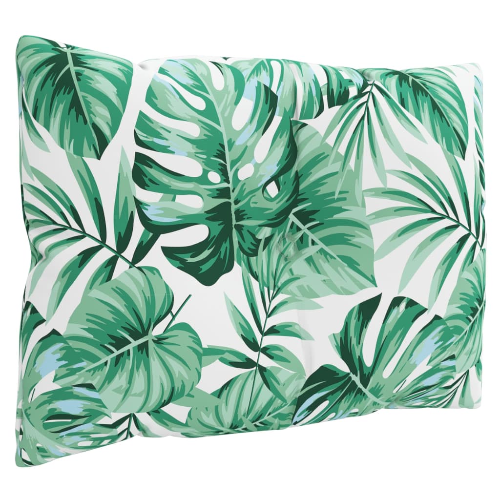 vidaXL Perne de paleți, 3 buc., model cu frunze, material textil