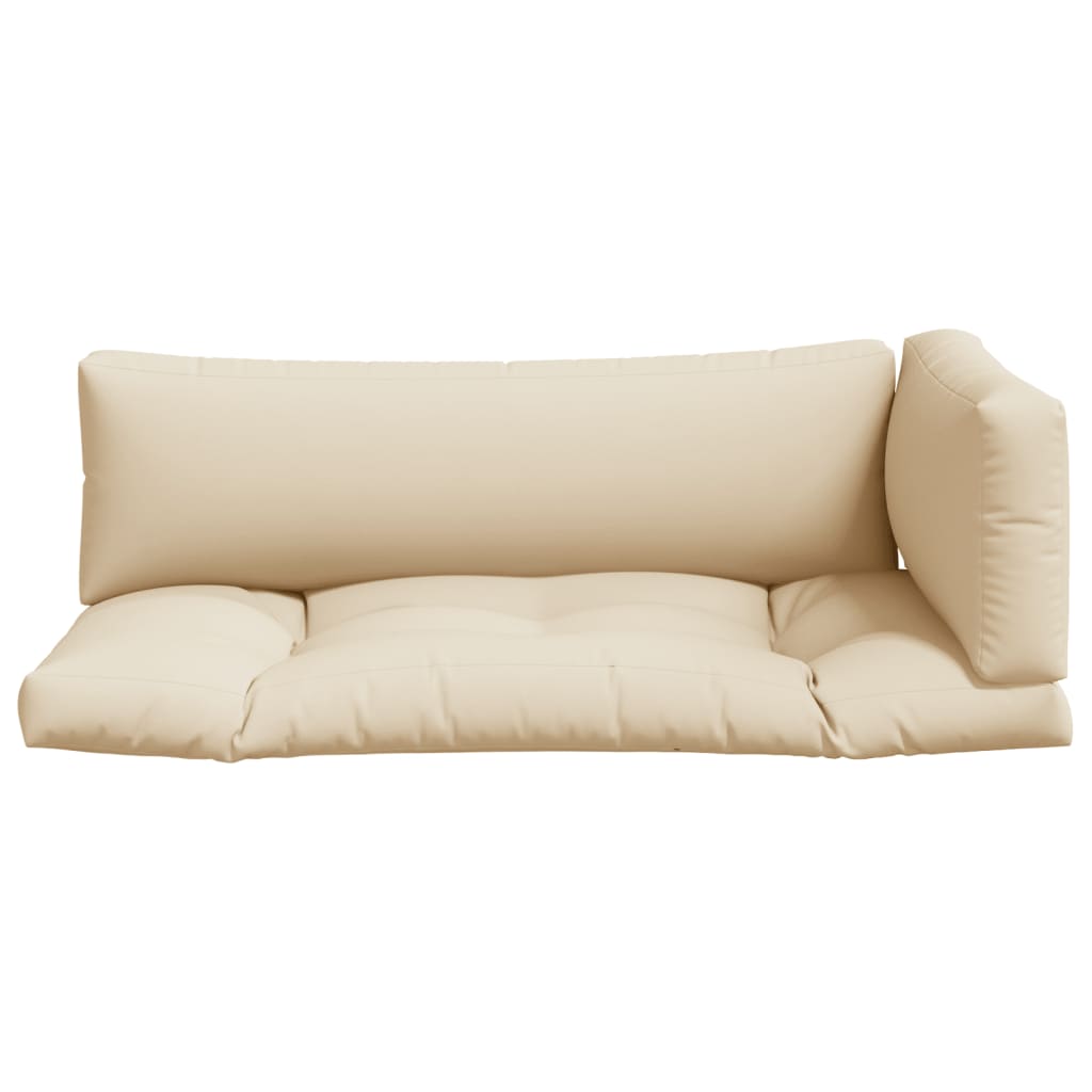 vidaXL Perne de paleți, 3 buc., bej, material textil