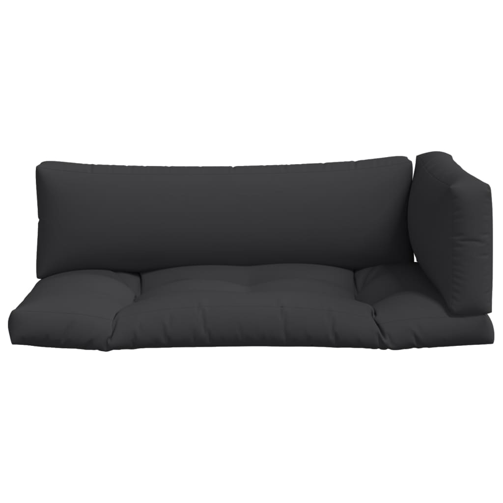 vidaXL Perne de paleți, 3 buc., negru, material textil