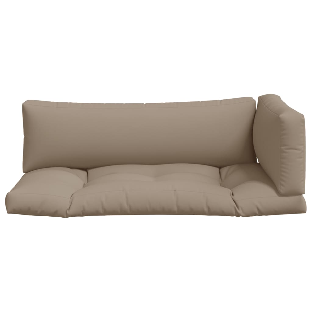 vidaXL Perne de paleți, 3 buc., gri taupe, material textil