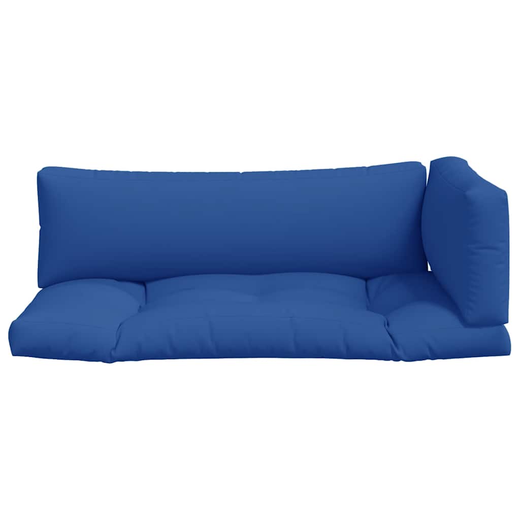 vidaXL Perne de paleți, 3 buc, albastru, material textil