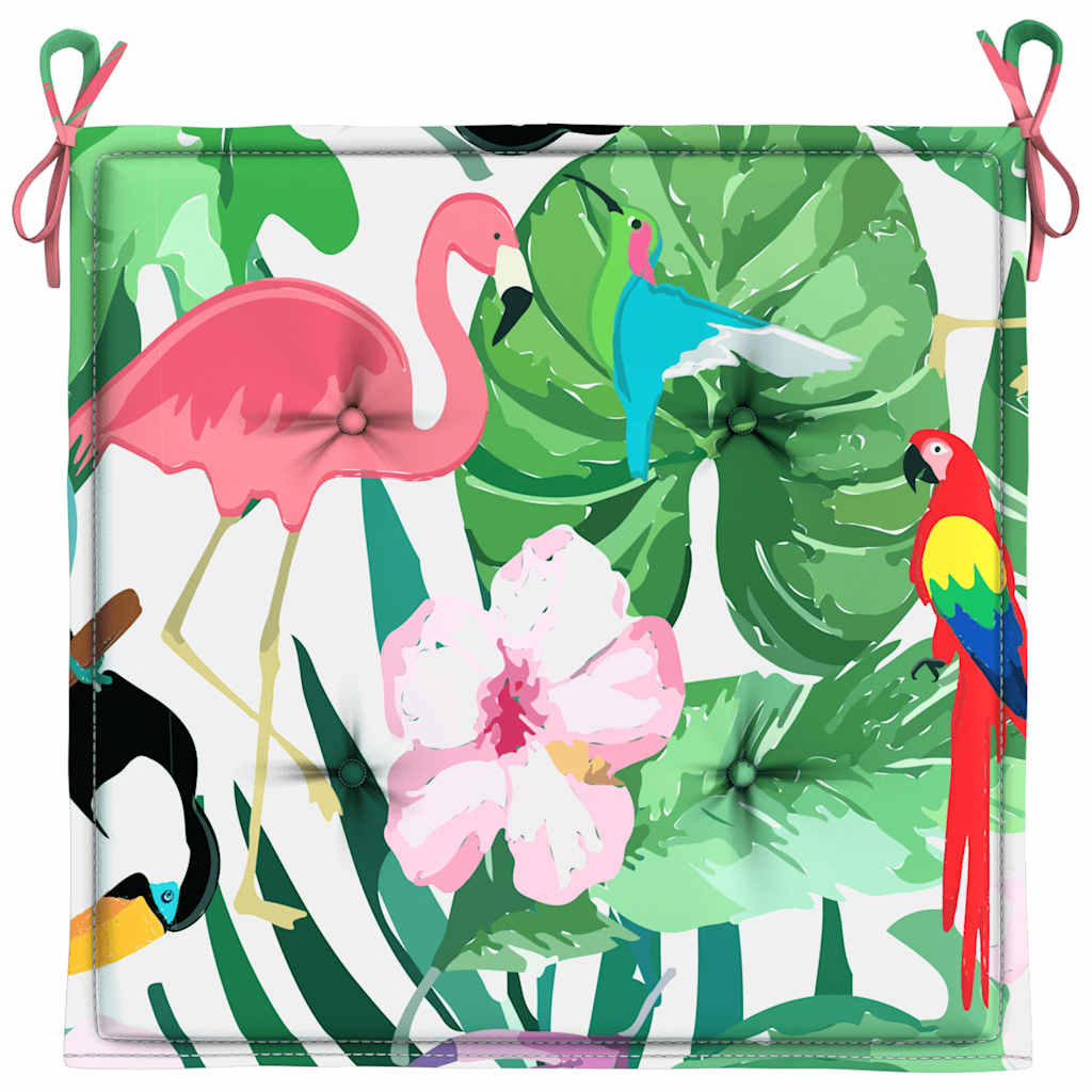 vidaXL Perne scaun de grădină, 2 buc., multicolor, 40x40x4 cm, textil