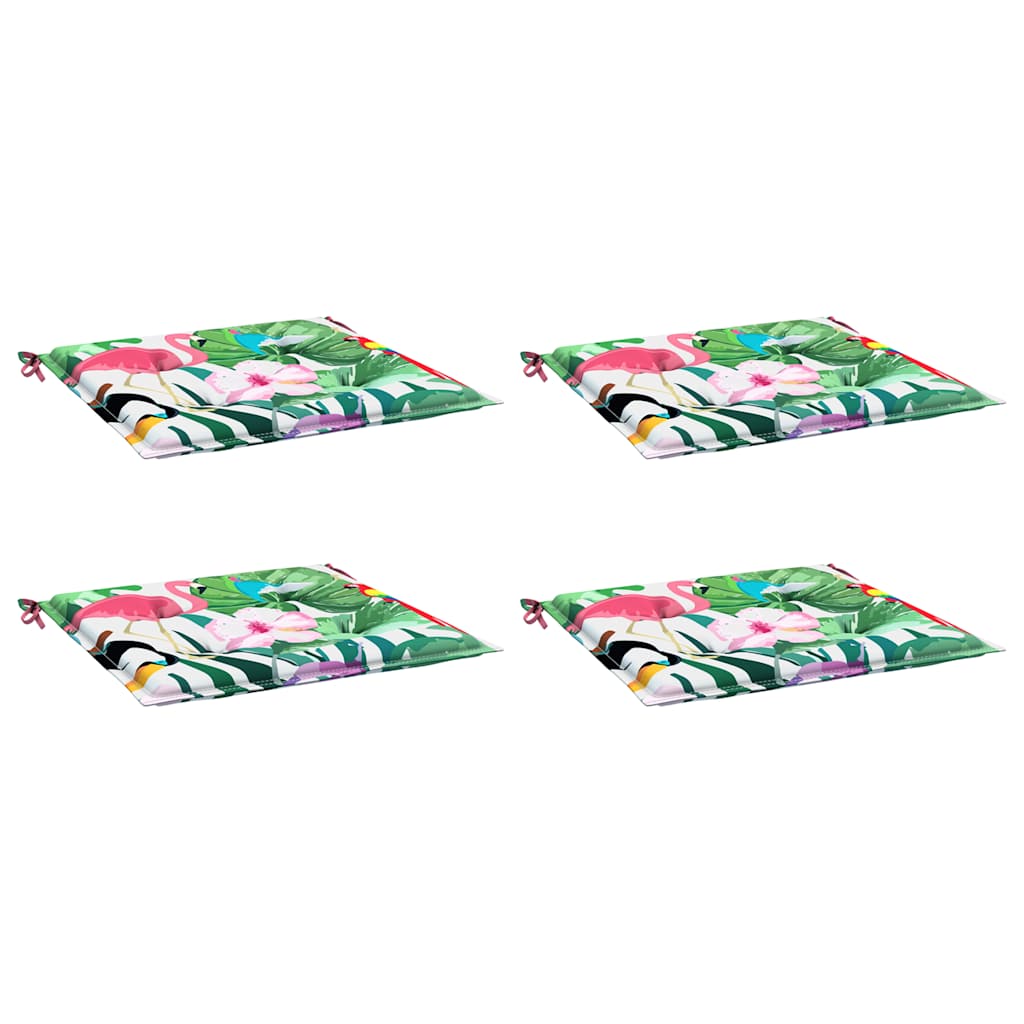 vidaXL Perne scaun de grădină, 4 buc., multicolor, 40x40x4 cm, textil