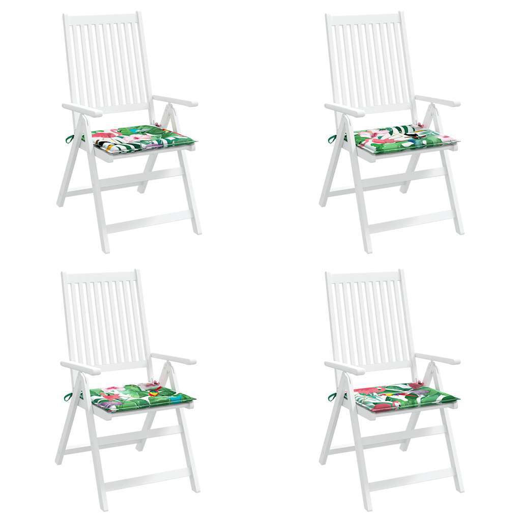 vidaXL Perne scaun de grădină, 4 buc., multicolor, 40x40x4 cm, textil