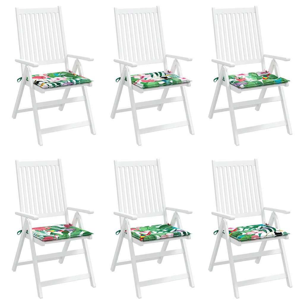 vidaXL Perne scaun de grădină, 6 buc., multicolor, 40x40x4 cm, textil vidaXL Perne scaun de grădină, 6 buc., multicolor, 40x40x4 cm, textil