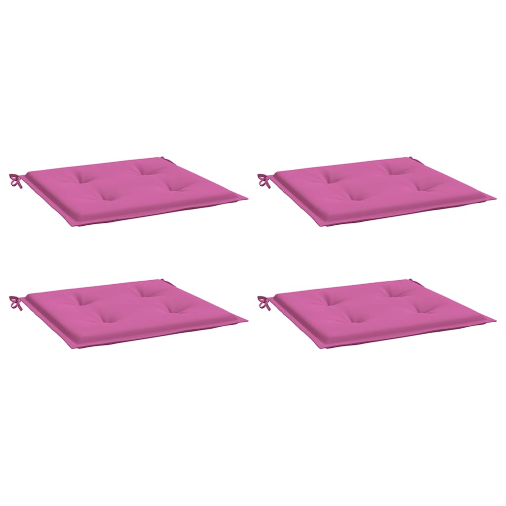 vidaXL Perne scaun de grădină, roz, 4 buc., 40x40x4 cm, textil vidaXL Perne scaun de grădină, roz, 4 buc., 40x40x4 cm, textil