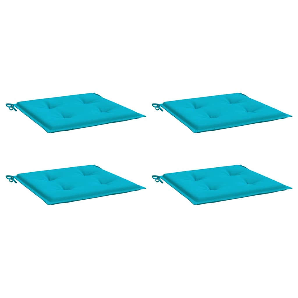 vidaXL Perne scaun de grădină, turcoaz, 4 buc., 40x40x4 cm, textil vidaXL Perne scaun de grădină, turcoaz, 4 buc., 40x40x4 cm, textil