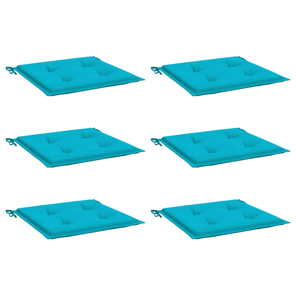vidaXL Perne scaun de grădină, turcoaz, 6 buc., 40x40x4 cm, textil vidaXL Perne scaun de grădină, turcoaz, 6 buc., 40x40x4 cm, textil
