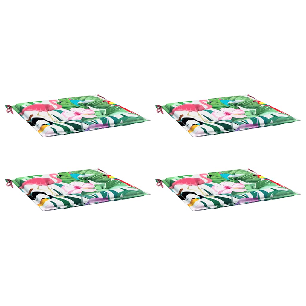 vidaXL Perne scaun de grădină, 4 buc., multicolor, 50x50x4 cm, textil vidaXL Perne scaun de grădină, 4 buc., multicolor, 50x50x4 cm, textil