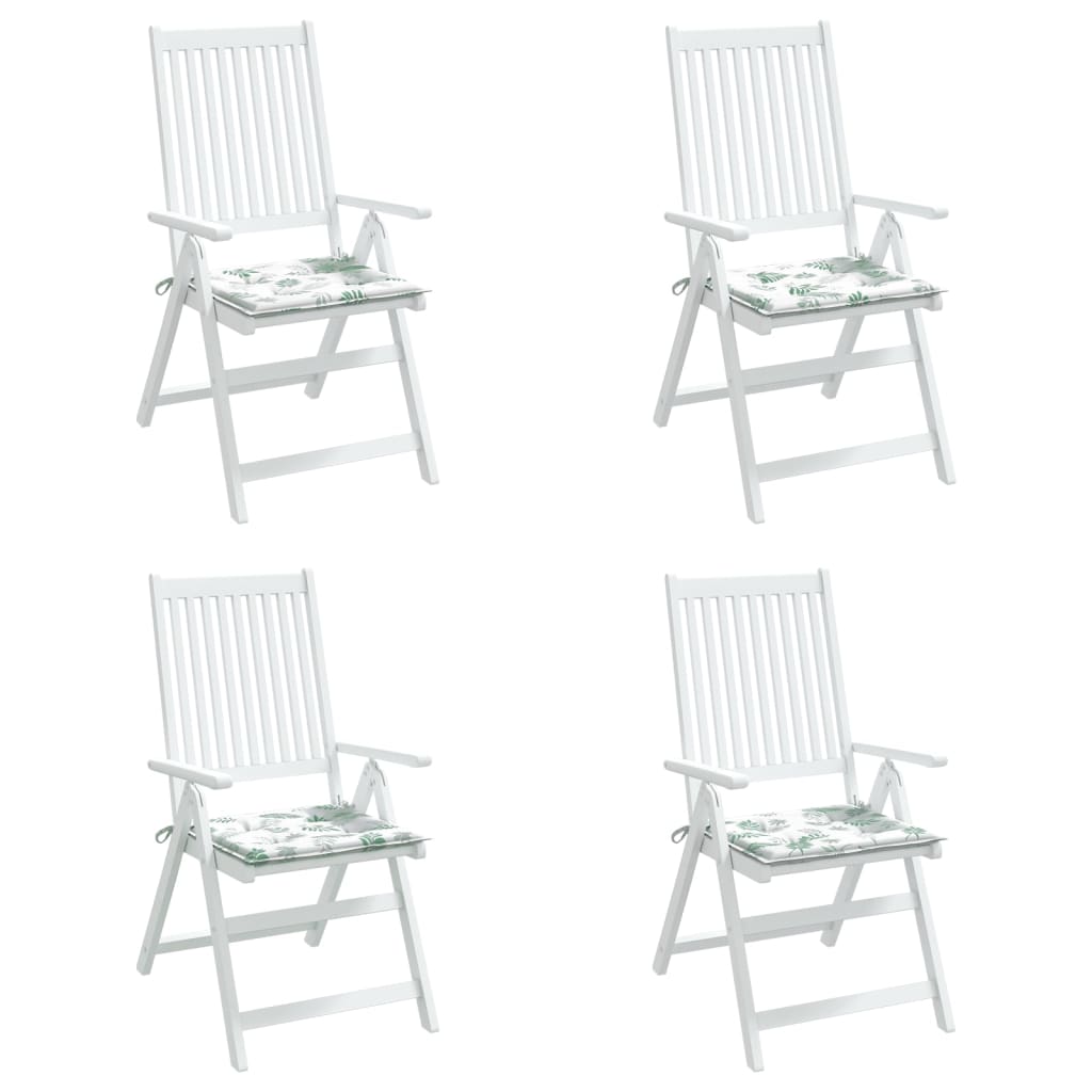 vidaXL Perne de scaun, model frunze, 4 buc., 50x50x3 cm, textil vidaXL Perne de scaun, model frunze, 4 buc., 50x50x3 cm, textil