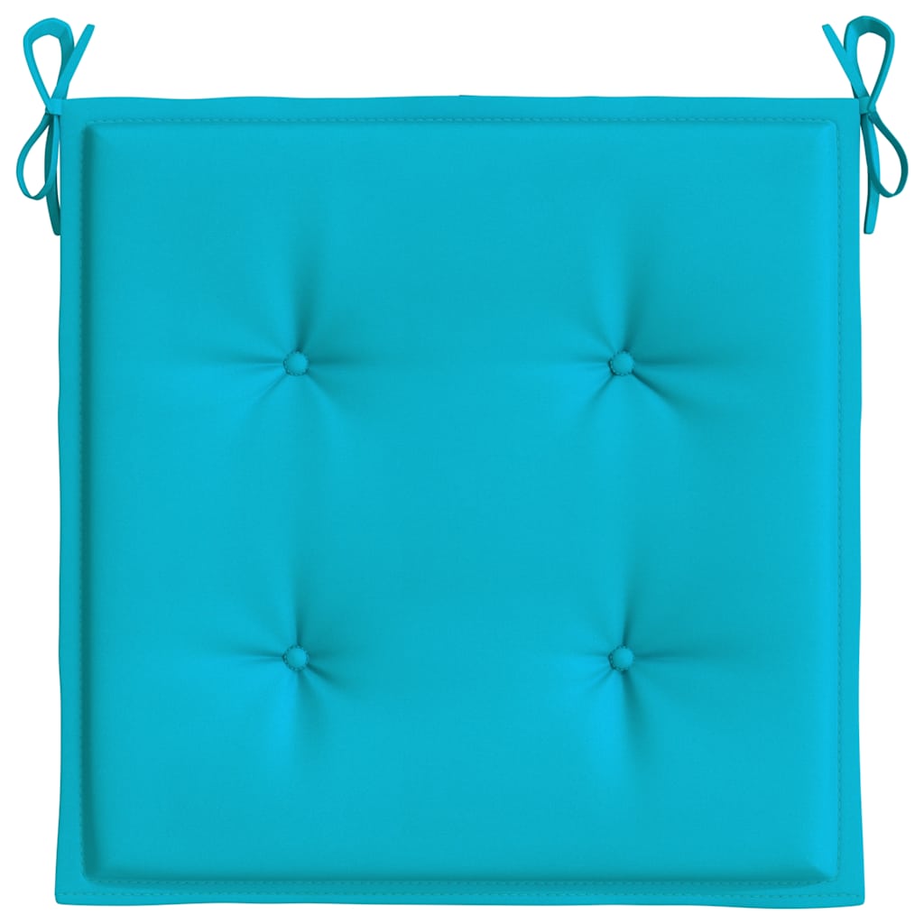 vidaXL Perne scaun grădină, turcoaz, 6 buc., 50x50x4 cm, textil vidaXL Perne scaun grădină, turcoaz, 6 buc., 50x50x4 cm, textil