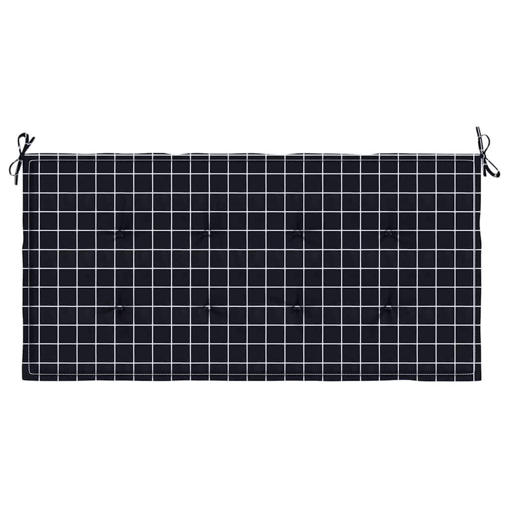 vidaXL Pernă bancă de grădină negru carouri, 100x50x4cm, textil Oxford vidaXL Pernă bancă de grădină negru carouri, 100x50x4cm, textil Oxford